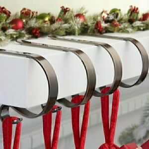 NWT 6 Gold Bronze Christmas Stockings Holders High Quality